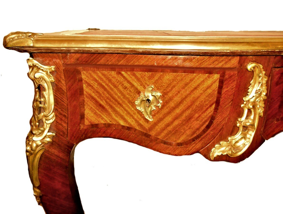 Louis XV Bureau Plat Circa 1750 Pierre Roussel Attr. Pierre Roussel 1732-1782 -photo-3