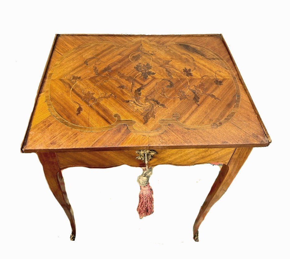 Louis XV Coffee Table Circa 1760 Height 75.5 Cm, Length 52 Cm, Depth 39 Cm -photo-3