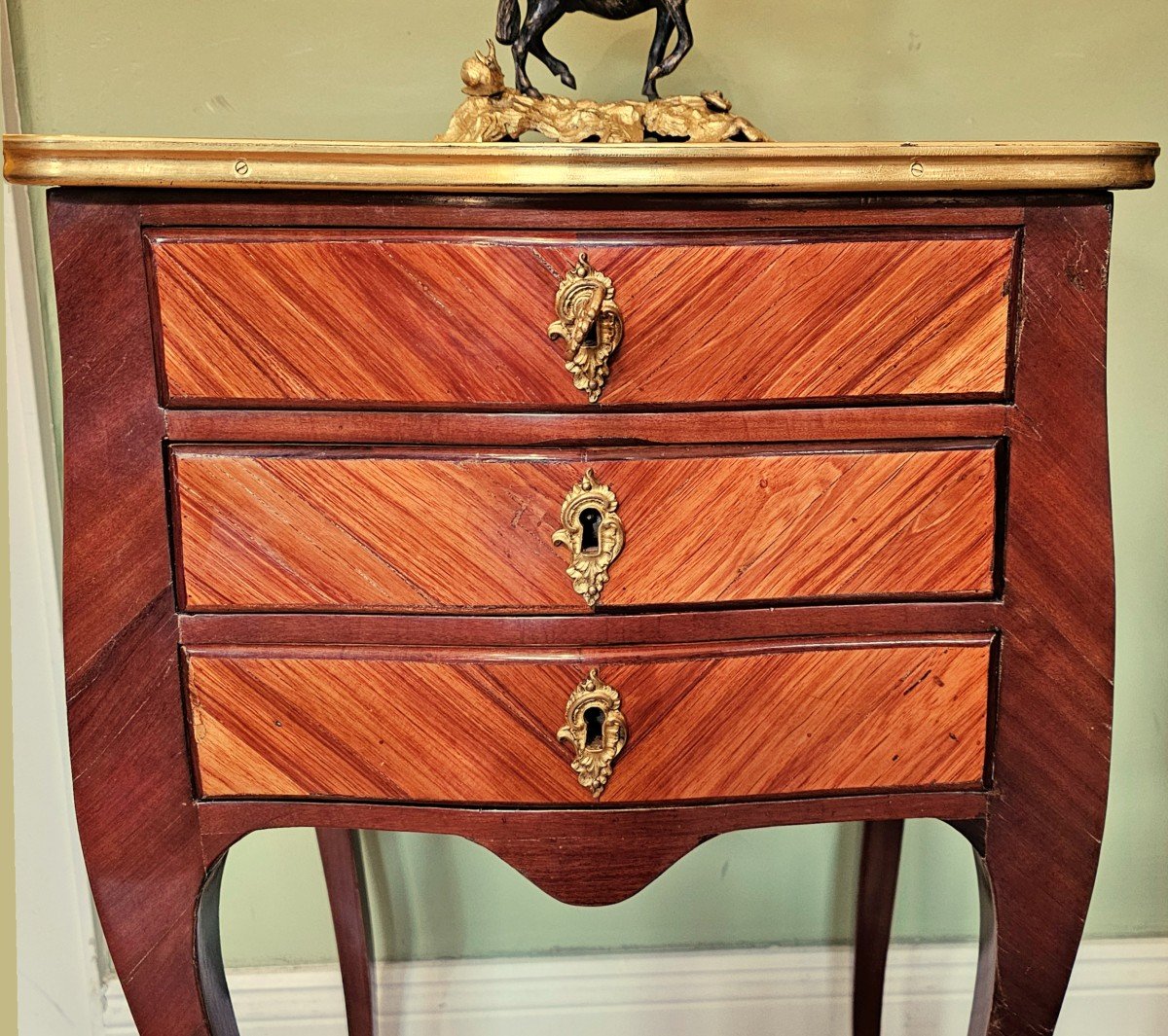 Louis XV Coffee Table Circa 1765 Flower Marquetry-photo-4