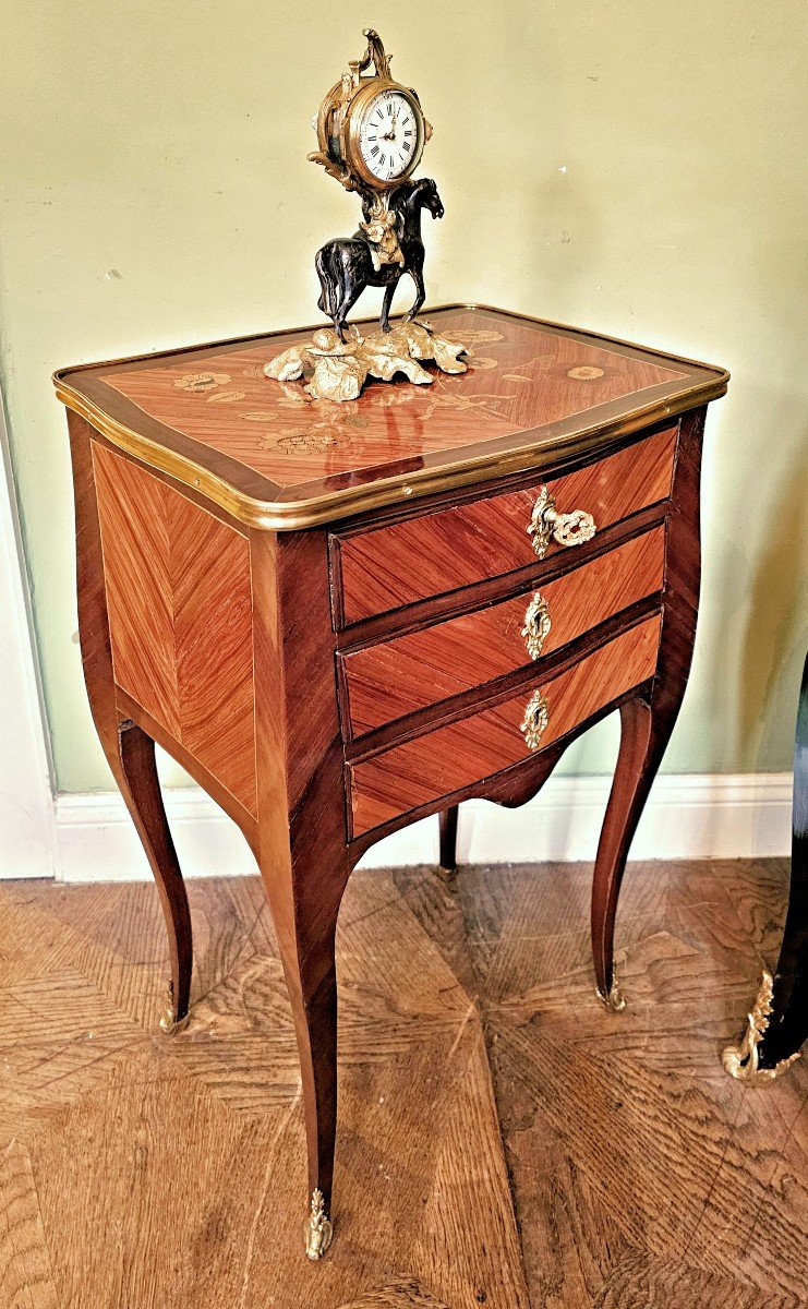 Louis XV Coffee Table Circa 1765 Flower Marquetry