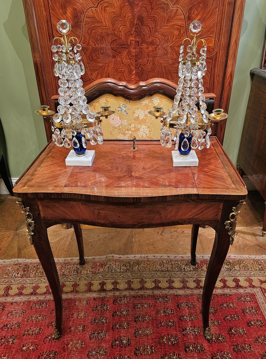 Louis XV Transforming Table Desk/desk/drawing Table With Light Screen Ca.1750 -photo-2