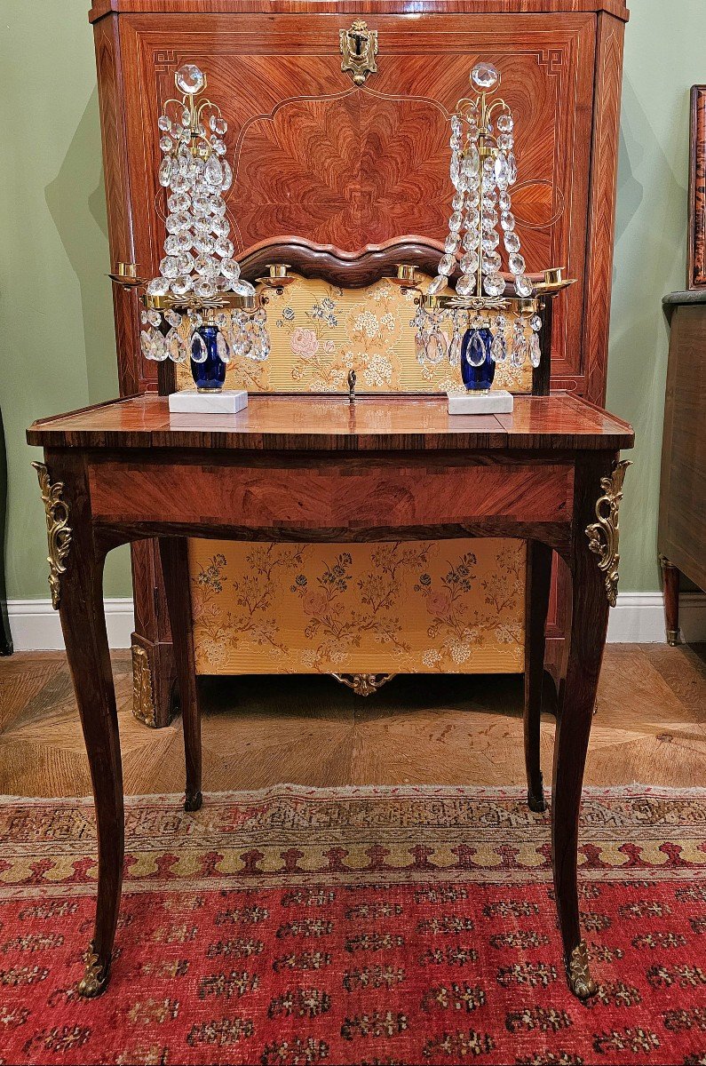 Louis XV Transforming Table Desk/desk/drawing Table With Light Screen Ca.1750 -photo-7