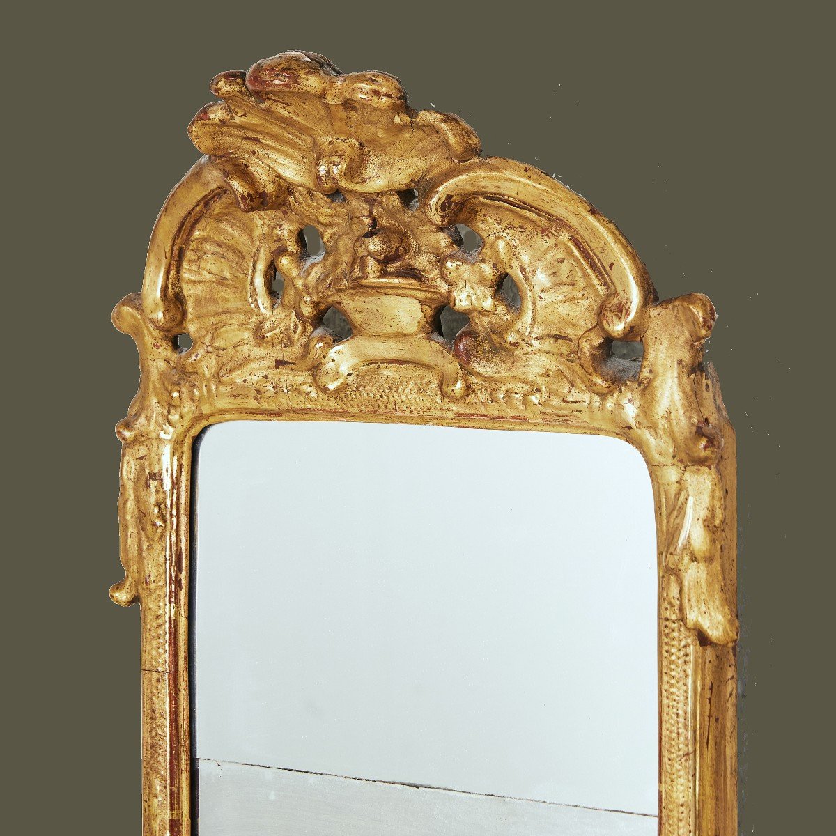 Miroir Suède Vers 1760 Louis XV   62 X 27 X 10 Cm  -photo-2