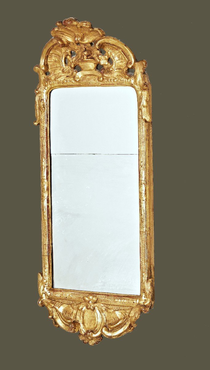 Miroir Suède Vers 1760 Louis XV   62 X 27 X 10 Cm  