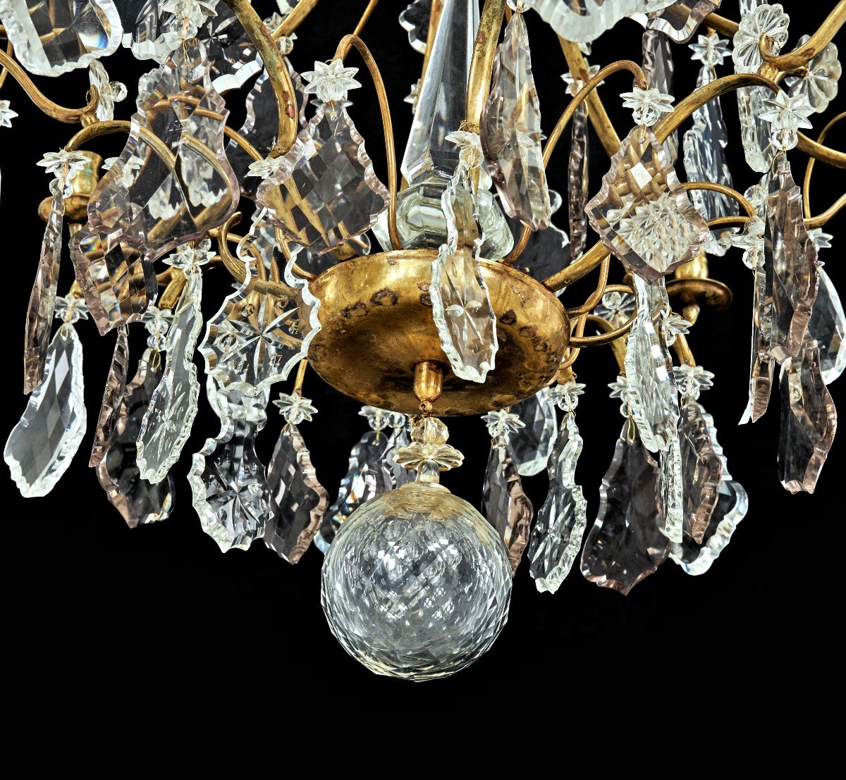 Baroque Louis XV Chandelier 18th Century. H. 94, D. 68 Cm -photo-2