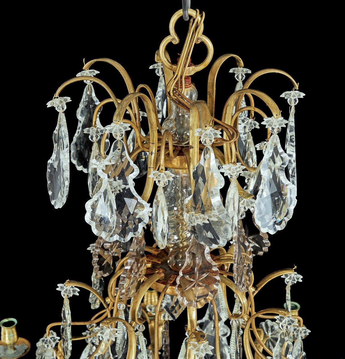 Baroque Louis XV Chandelier 18th Century. H. 94, D. 68 Cm -photo-4