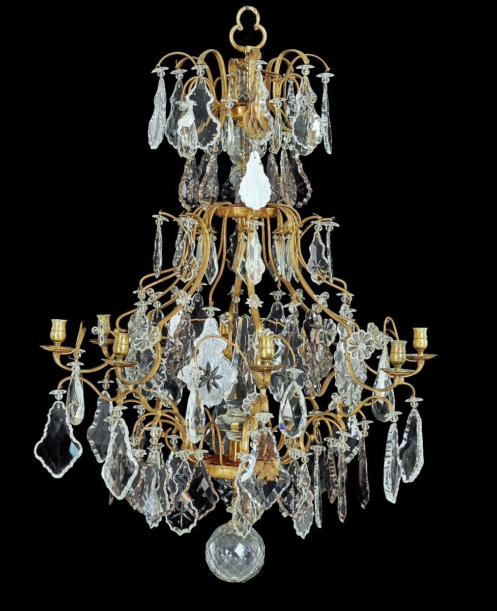 Baroque Louis XV Chandelier 18th Century. H. 94, D. 68 Cm 