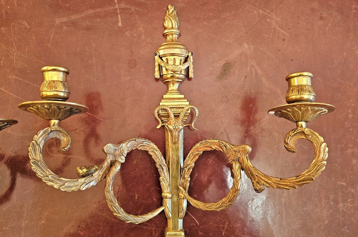 Pair Of Louis XVI Wall Lights Circa 1790 H. 36 Cm-photo-5