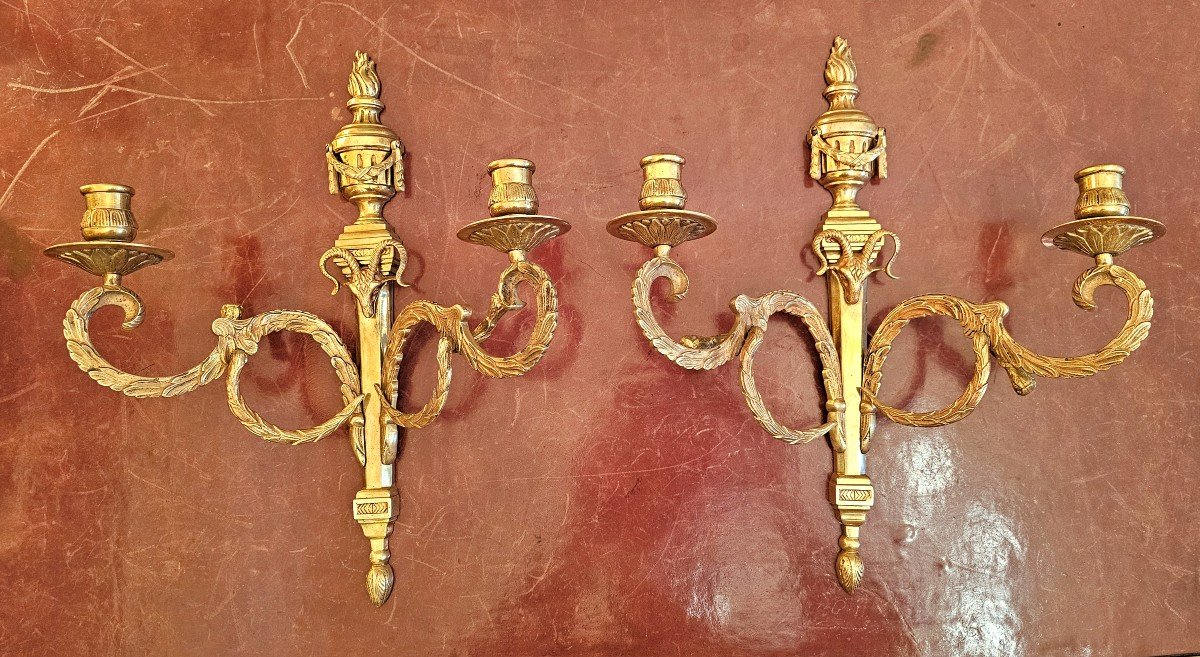 Pair Of Louis XVI Wall Lights Circa 1790 H. 36 Cm