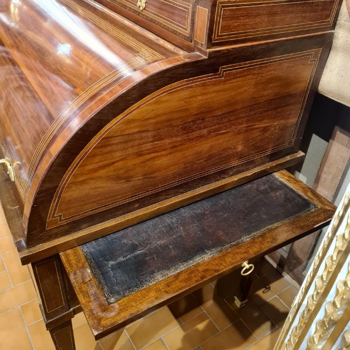 Louis XVI Cylinder Desk Circa 1770 Stamped N. Petit - Nicolas Petit 1732-1791-photo-3