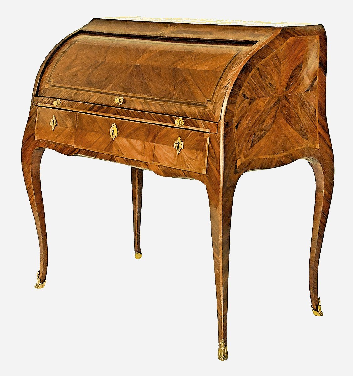 Bureau à Cylindre Louis XV Vers 1750  L. 98 Cm, H. 100 Cm, P. 55 Cm