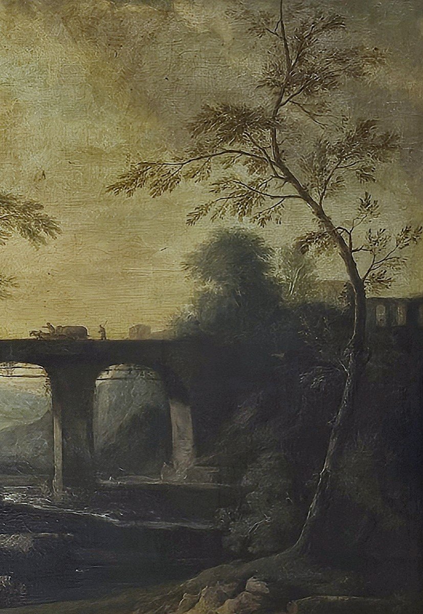 Jean-baptiste Huet I. 1745-1811 River Landscape With Figures Oil On Canvas-photo-3