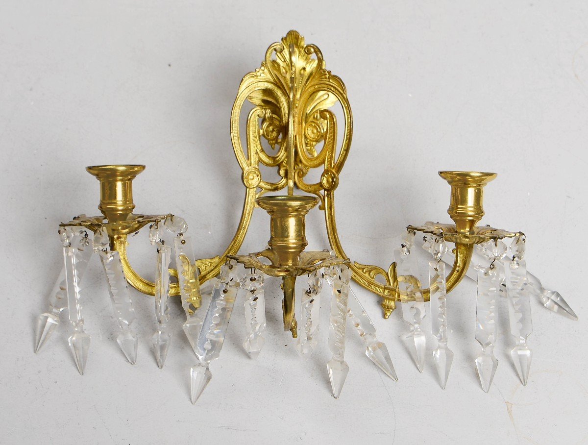 Swedish Wall Lamp Oskariansk Style Oscar Ii, King Of Sweden (1872-1907) Circa 1870 22 Cm X 28 Cm   