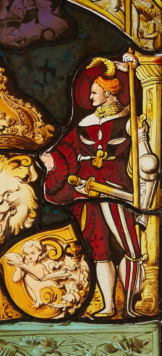 Glass Painting 1520 Du Bien Ouest Suisse Middle Ages Renaissance-photo-3