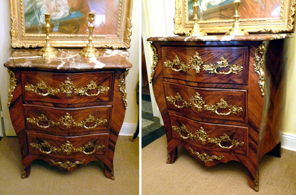 Commode   Louis XV   Vers 1765     Br. 85,5 Cm, H. 85,5 Cm, P. 46 Cm        Inv.no. 1.803      