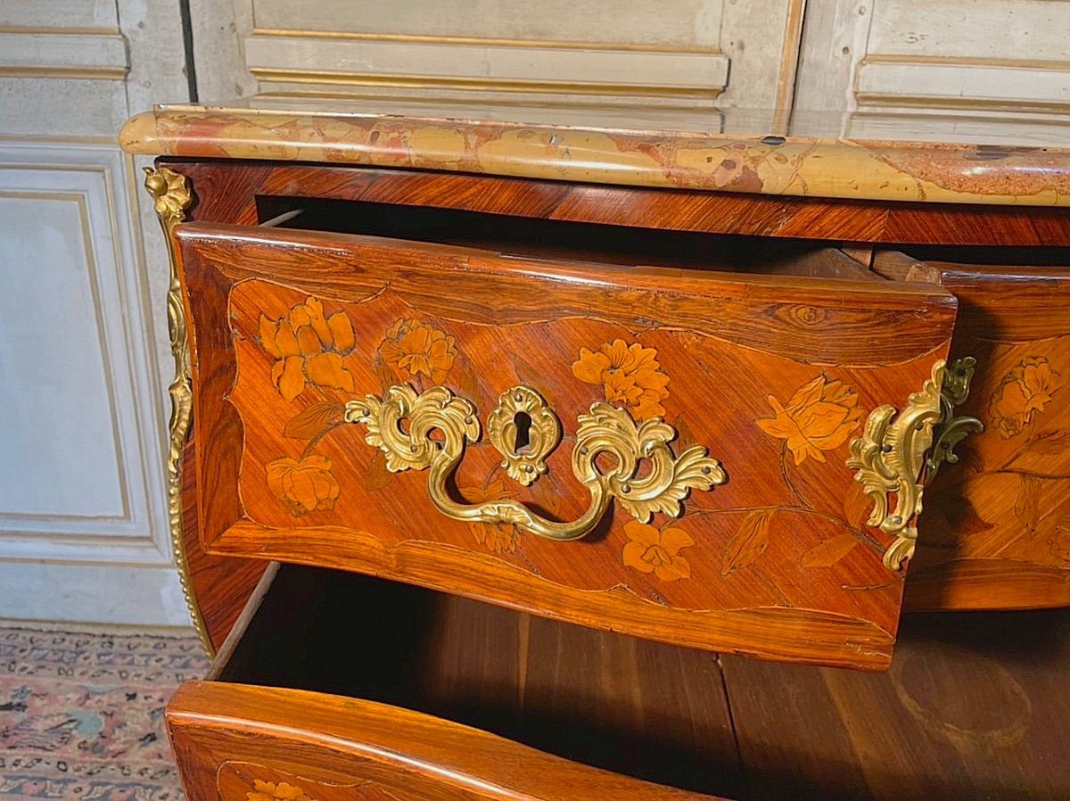 Paris Louis XV Commode Circa 1760 Stamped Jb Galet Jean-baptiste Galet-photo-1