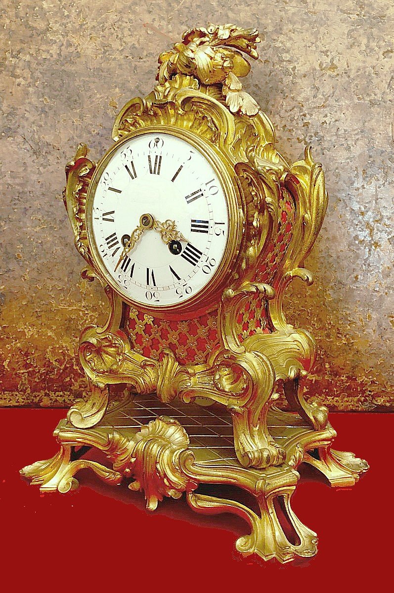 Louis XV Clock Circa 1750 The Model Of Jean Joseph De Saint-germain 1719 Paris 1791