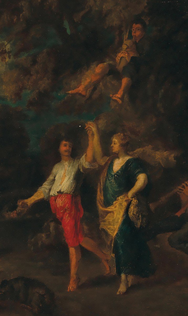 Jan Thomas Van Yperen (ypres 1617-1678 Vienna) Distinguished Society Dancing And Partying-photo-1