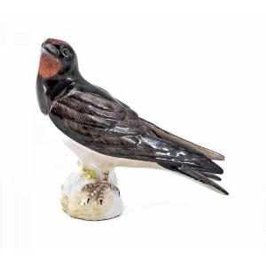 Meissen Swallow Bird Model By Johann Joachim Kaendler Circa 1750 H. 10.5 Cm 