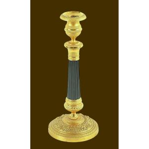 Bougeoir Empire Vers 1810  H. 28,5 Cm 