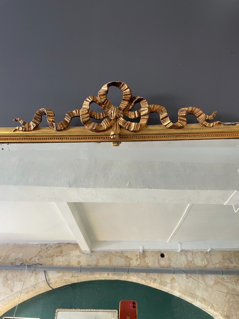 1900 Mirror With Tied Ribbon 153 X 90 Cm-photo-4