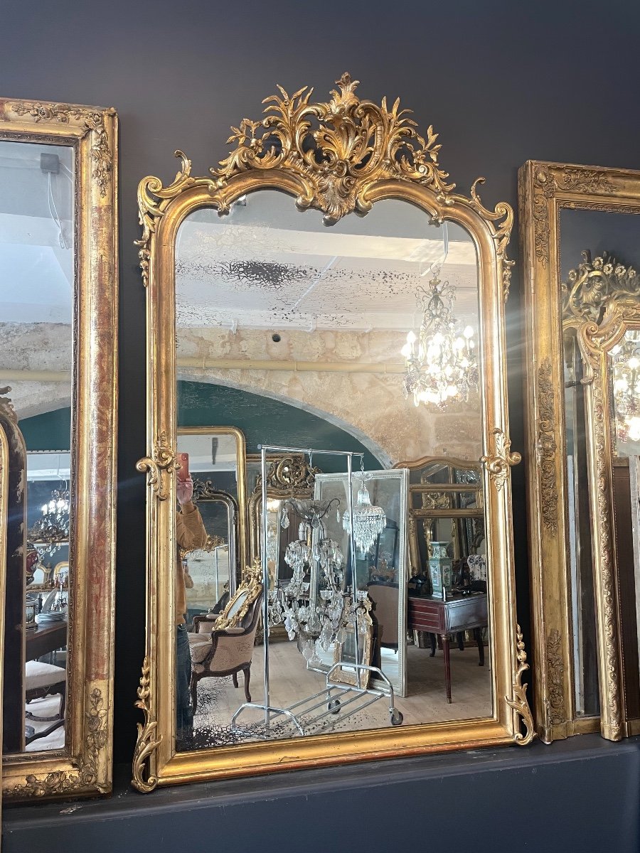 Louis XV Style Mirror, Late 19th Century-photo-2