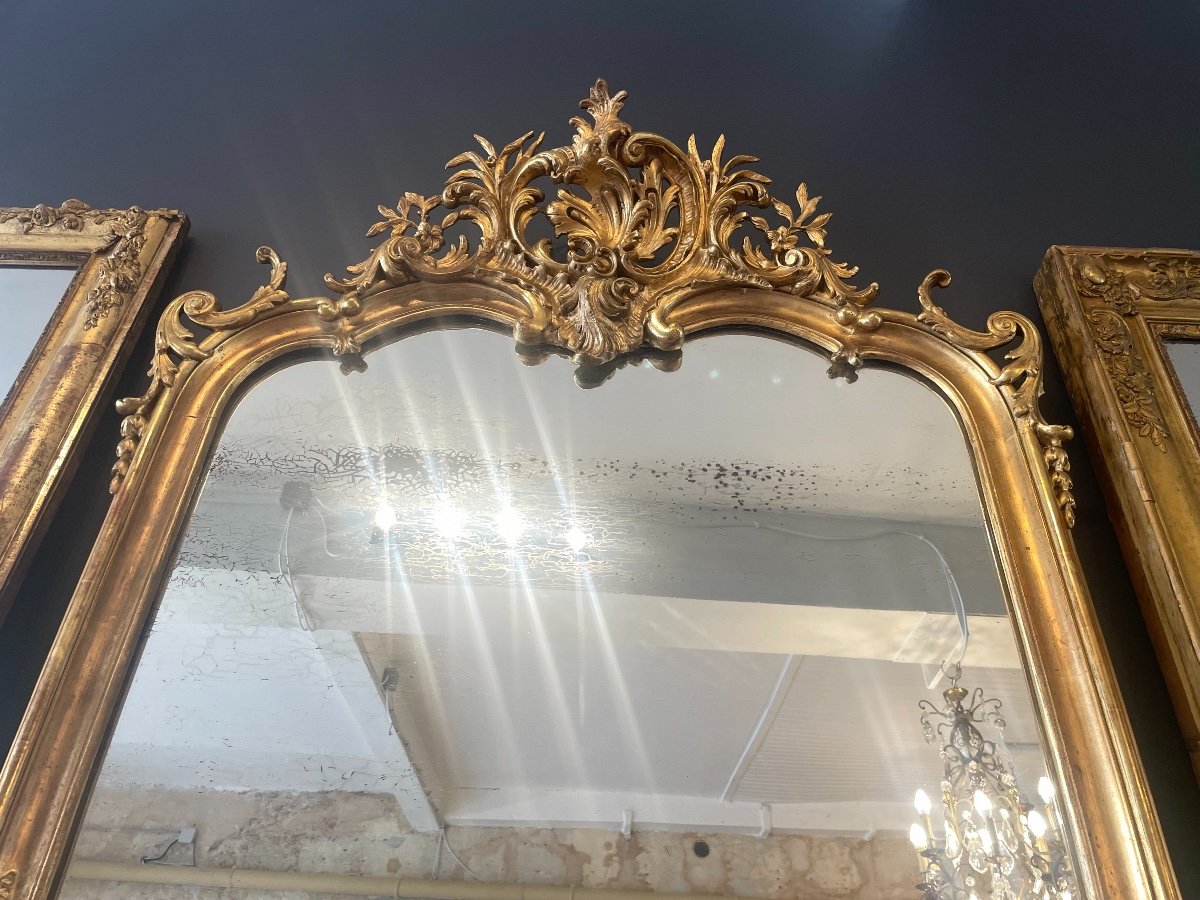 Louis XV Style Mirror, Late 19th Century-photo-3