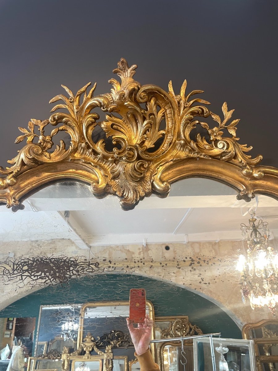 Louis XV Style Mirror, Late 19th Century-photo-5