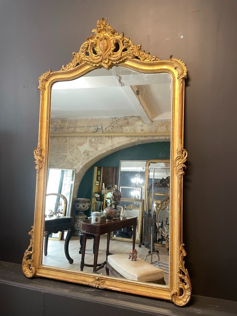 Louis XV Style Mirror Late 19th Century 164 X 106 Cm-photo-2