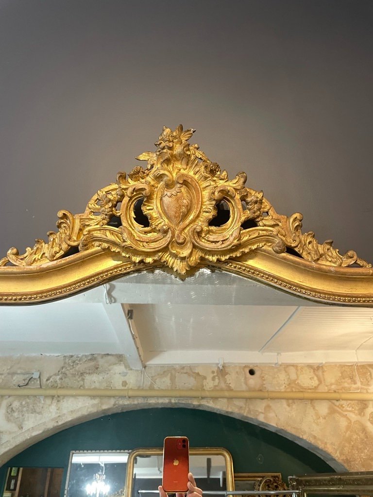 Louis XV Style Mirror Late 19th Century 164 X 106 Cm-photo-1