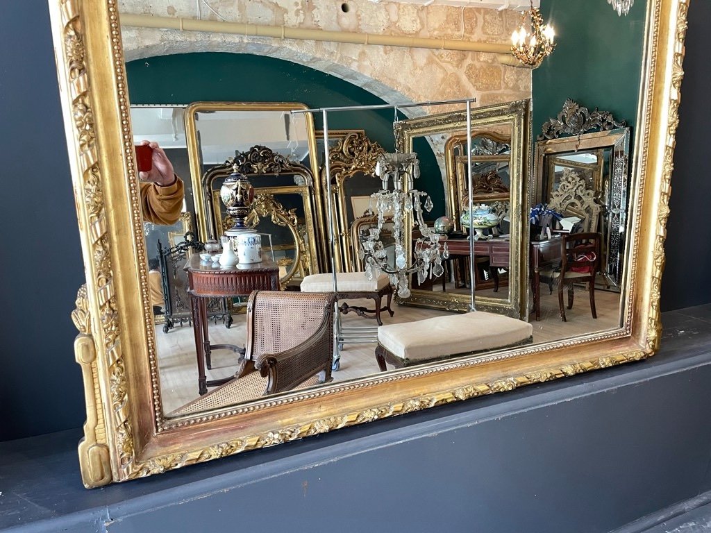 Important Miroir 1900 De Style Louis XVI 198 X 120 Cm-photo-4