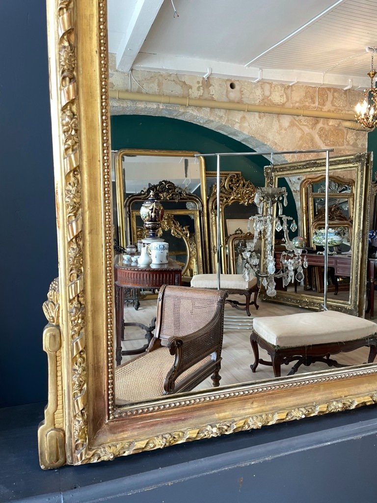 Important Miroir 1900 De Style Louis XVI 198 X 120 Cm-photo-7