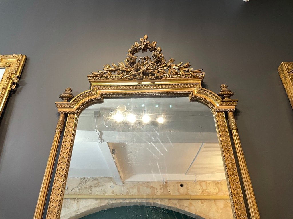 Louis XVI Style Mirror Late 19th Century 179 X 107 Cm-photo-2