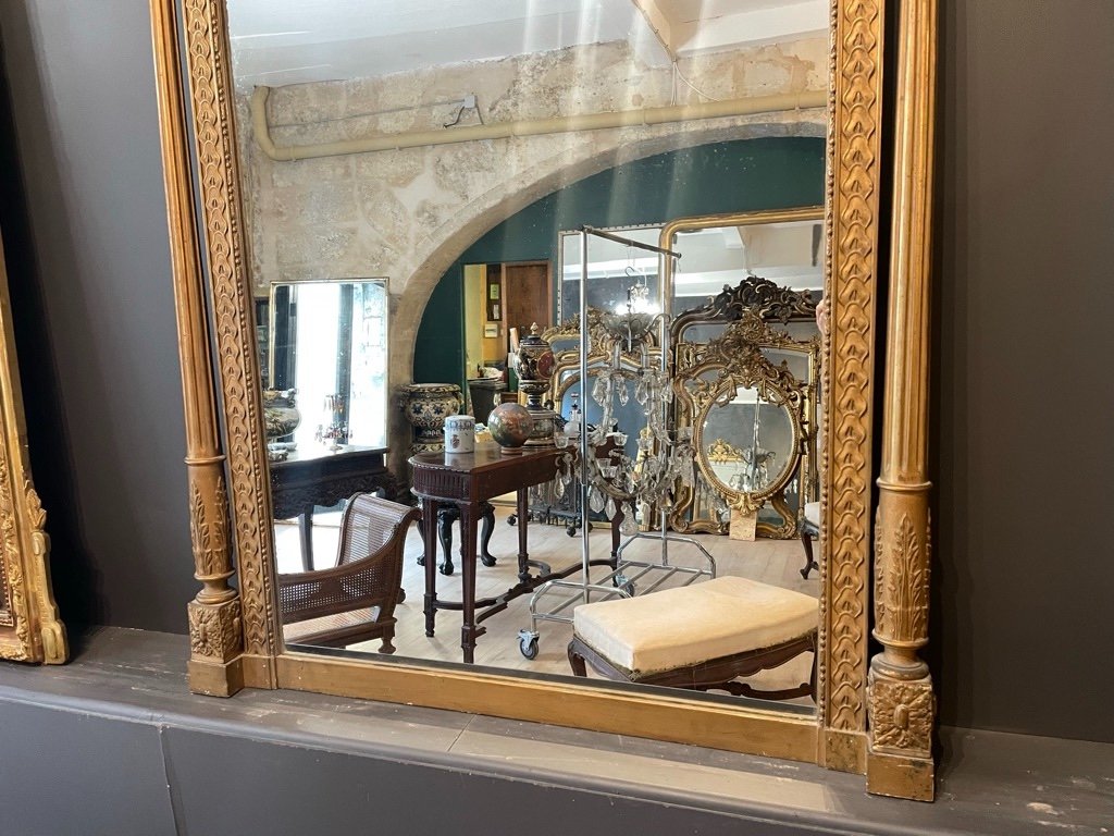 Louis XVI Style Mirror Late 19th Century 179 X 107 Cm-photo-3