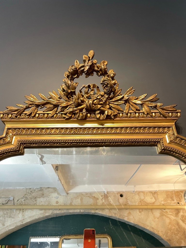 Louis XVI Style Mirror Late 19th Century 179 X 107 Cm-photo-4