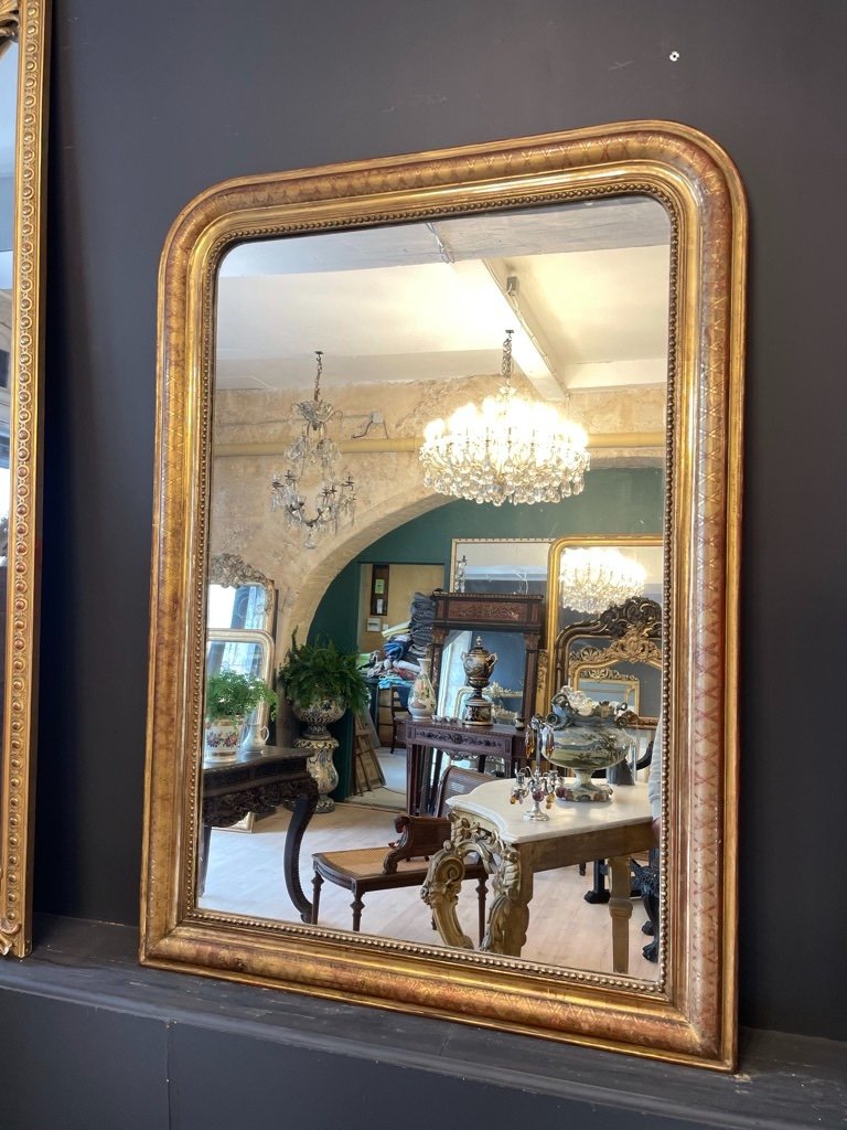 Louis Philippe Mirror With Crossbars 151 X 102 Cm-photo-2