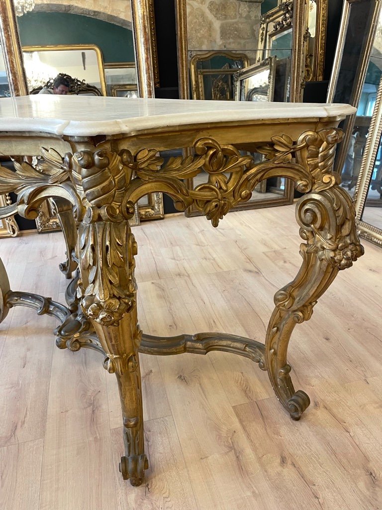 Console 4 Feet Napoleon III D Louis XV Style-photo-4