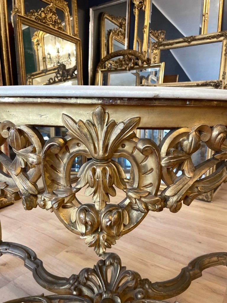 Console 4 Feet Napoleon III D Louis XV Style-photo-8