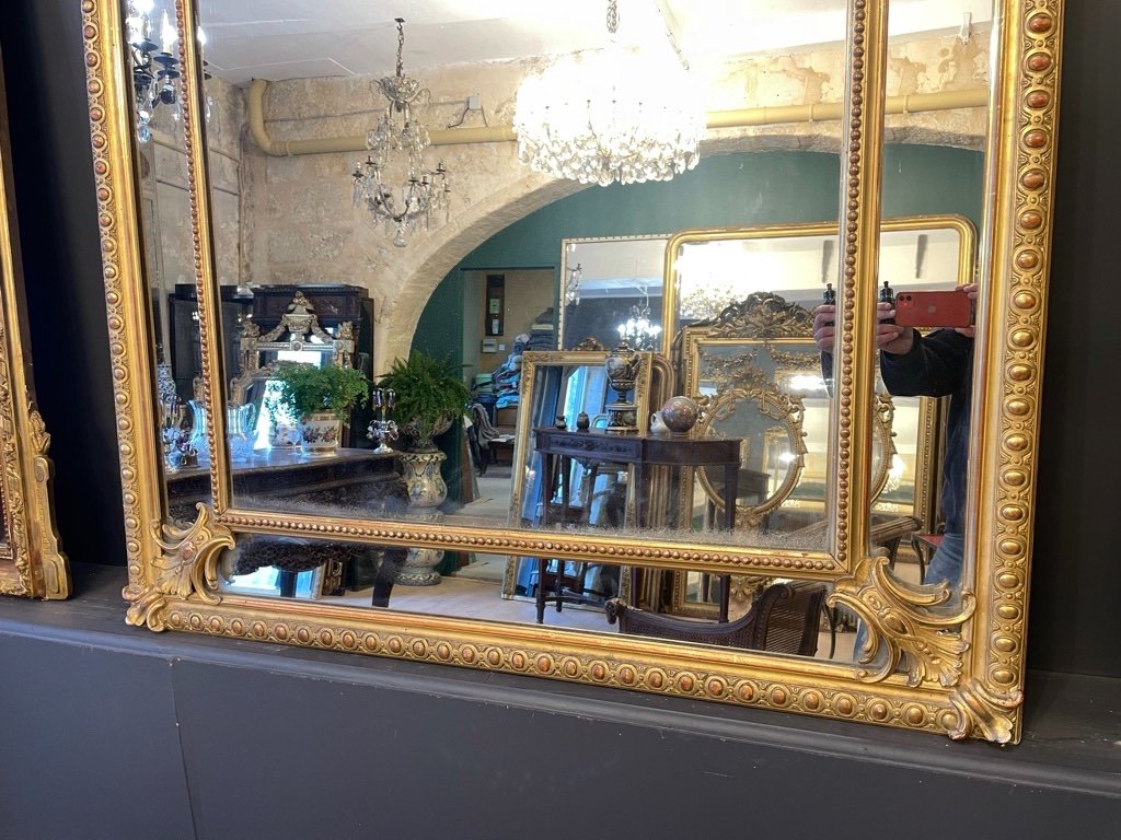 Large Napoleon III  Mirror Mercury Glass 208 X 117 Cm-photo-4