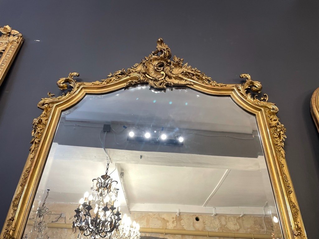 Rocaille Style Mirror Late 19th Century 179 X 112 Cm-photo-3