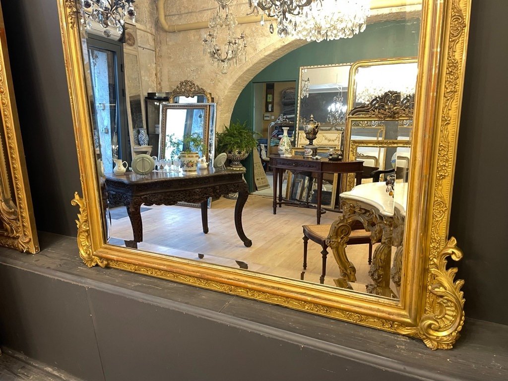 Rocaille Style Mirror Late 19th Century 179 X 112 Cm-photo-4