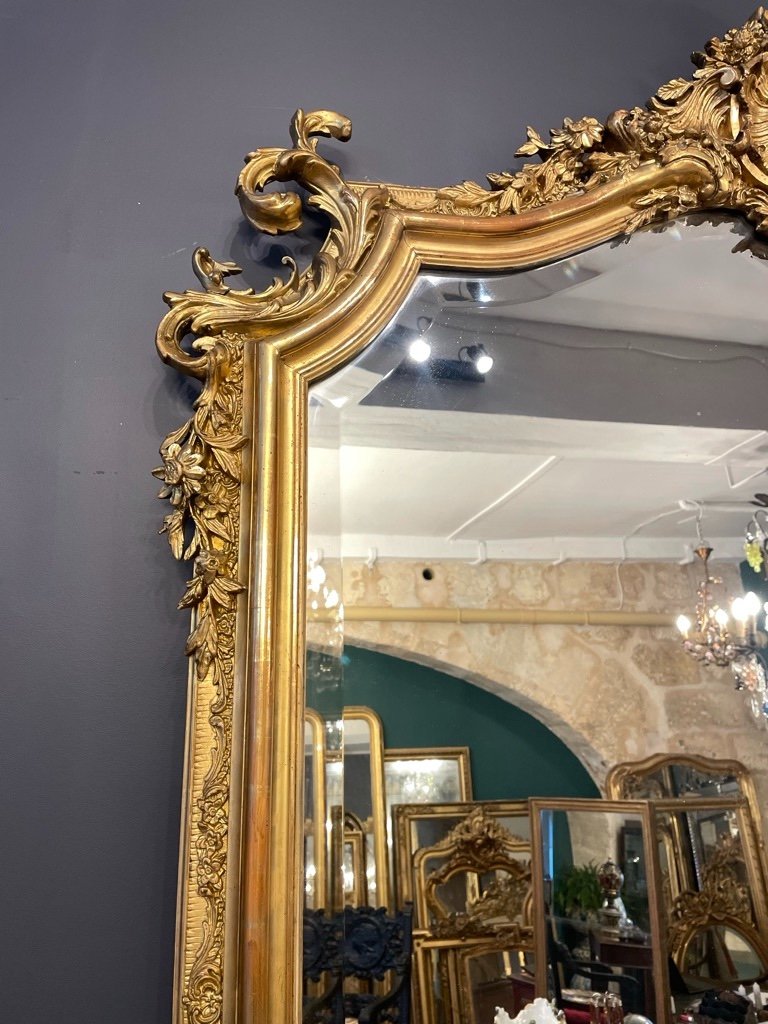 Rocaille Style Mirror Late 19th Century 179 X 112 Cm-photo-1