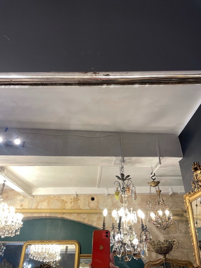 19th Century Silver Bistro Mirror 170 X 109 Cm-photo-1