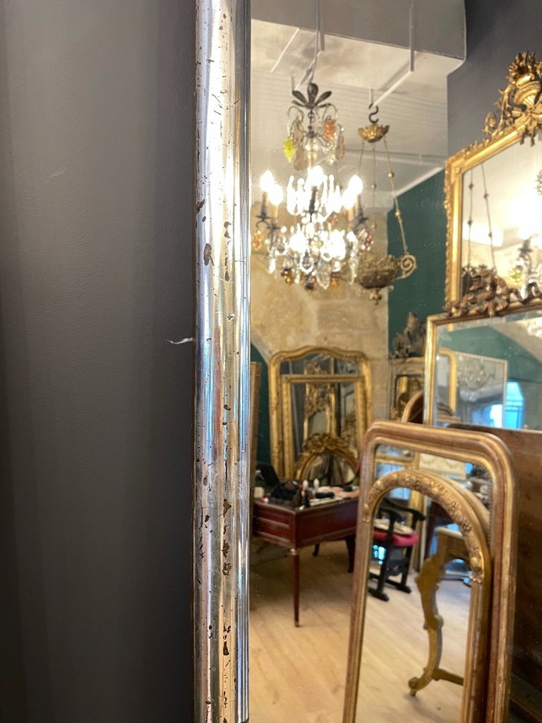 19th Century Silver Bistro Mirror 170 X 109 Cm-photo-7