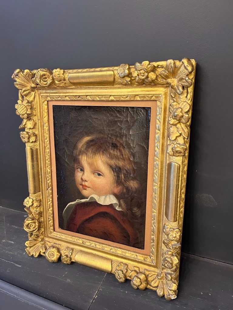 Oil On Canvas, Late 18th Century, Portrait Of A Child -photo-3