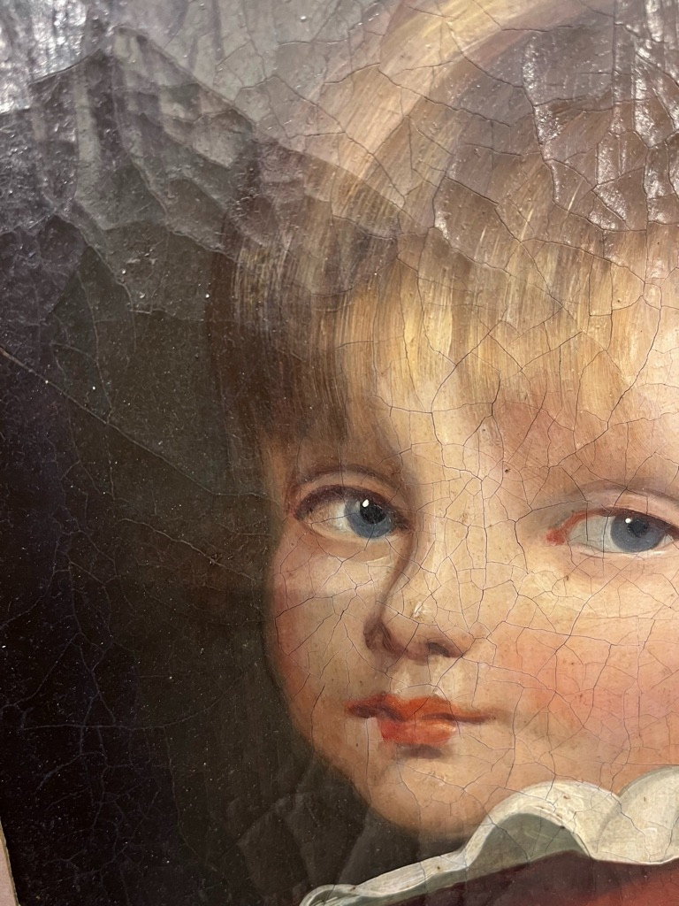 Oil On Canvas, Late 18th Century, Portrait Of A Child -photo-5