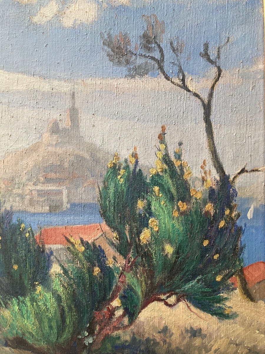 Notre Dame De La Garde à Marseille. André Verdilhan. (1881-1963).-photo-2