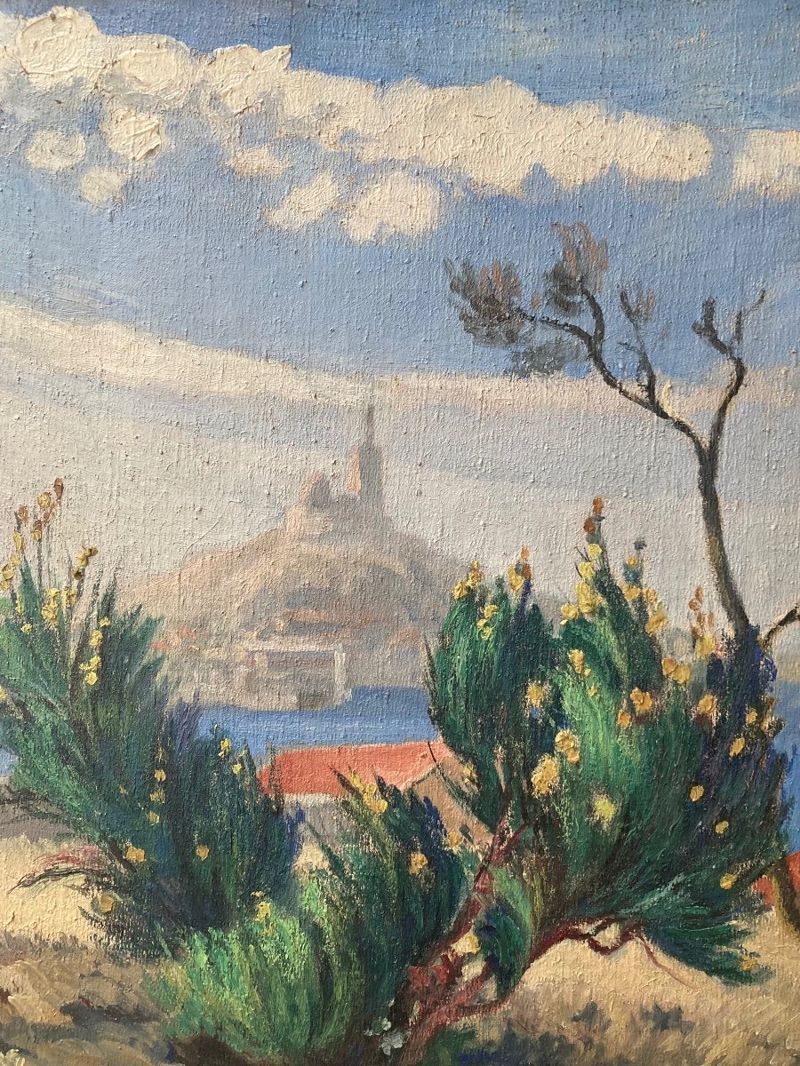 Notre Dame De La Garde à Marseille. André Verdilhan. (1881-1963).-photo-3