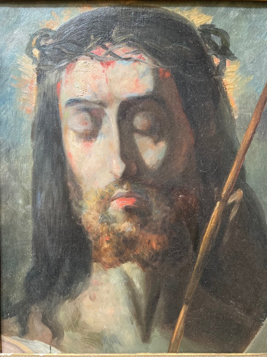Christ Of The Reeds. French School From The 19th Century.