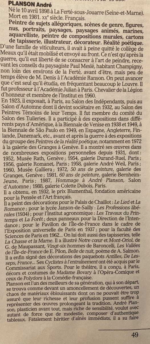 La Bigoudaine. André Planson. (1898-1981). école  Française. Signé et daté 38.-photo-5